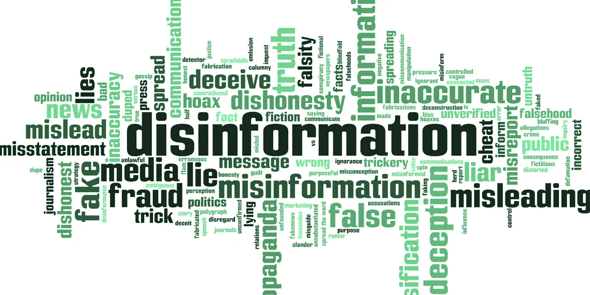 disinformation collage