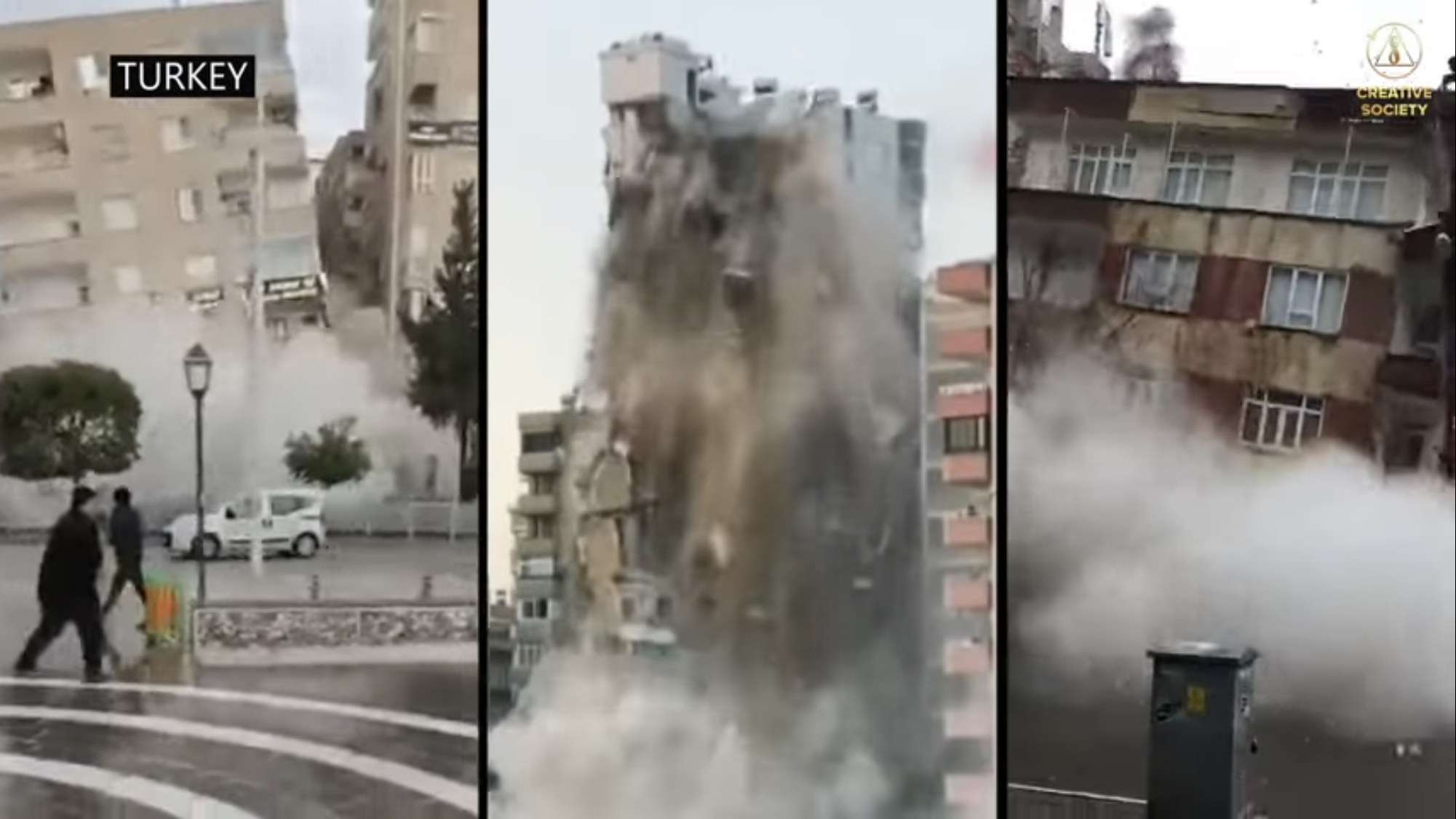 earthquake buildings collapsing